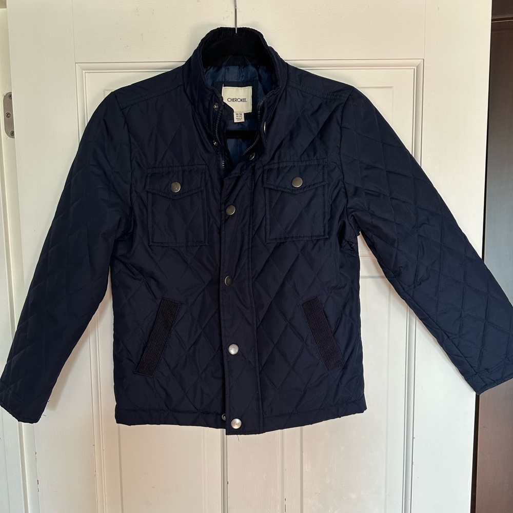 Boys quilted jacket. Blue size 8/10